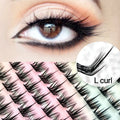 NEW L Curl 3d Eyelashes Soft Single Cluster False Eyelashes Individual Lashes Segmented Bundles Eyelashes Extension
