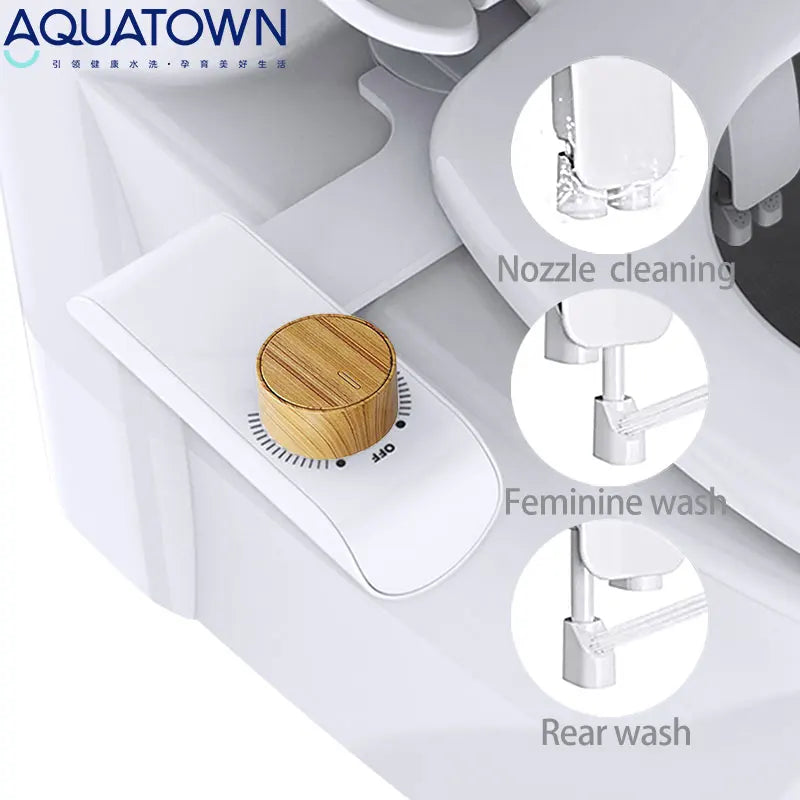 Modern Fresh Water Sprayer Bidet Toilet Attachment Smart Shattaf Bidet De Toilette Dual Nozzle Self-Cleaning Toilet Bidet
