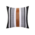 Farmhouse Throw Pillow Covers for Couch Sofa Decorative Faux Leather Square Cushion Cover Tribal Stripe Accent Pillow Case