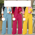 Europe and the United States Women's Autumn and Winter Color Pocket Casual Shirt Set Two Sets