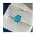 Latest Design Synthetic Blue Paraiba 925 Silver Ring