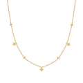 Wholesale Fashion Jewelry Stainless Steel Waterproof 18K Gold Plated Initial Chain Little Stars Simple Necklace