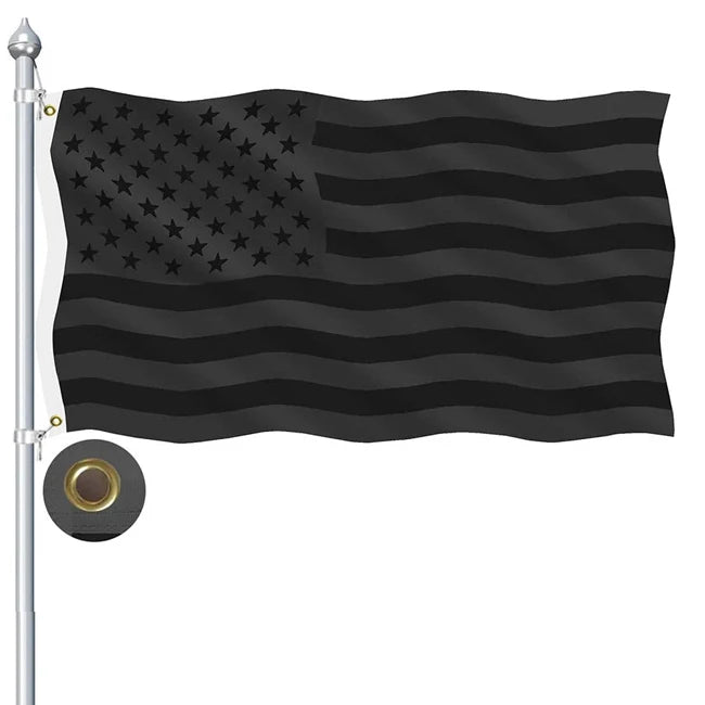 High Quality Double Sided Polyester with 2 Copper Buckles Custom Black American Flag Print Digital Technique Polyester with Bra