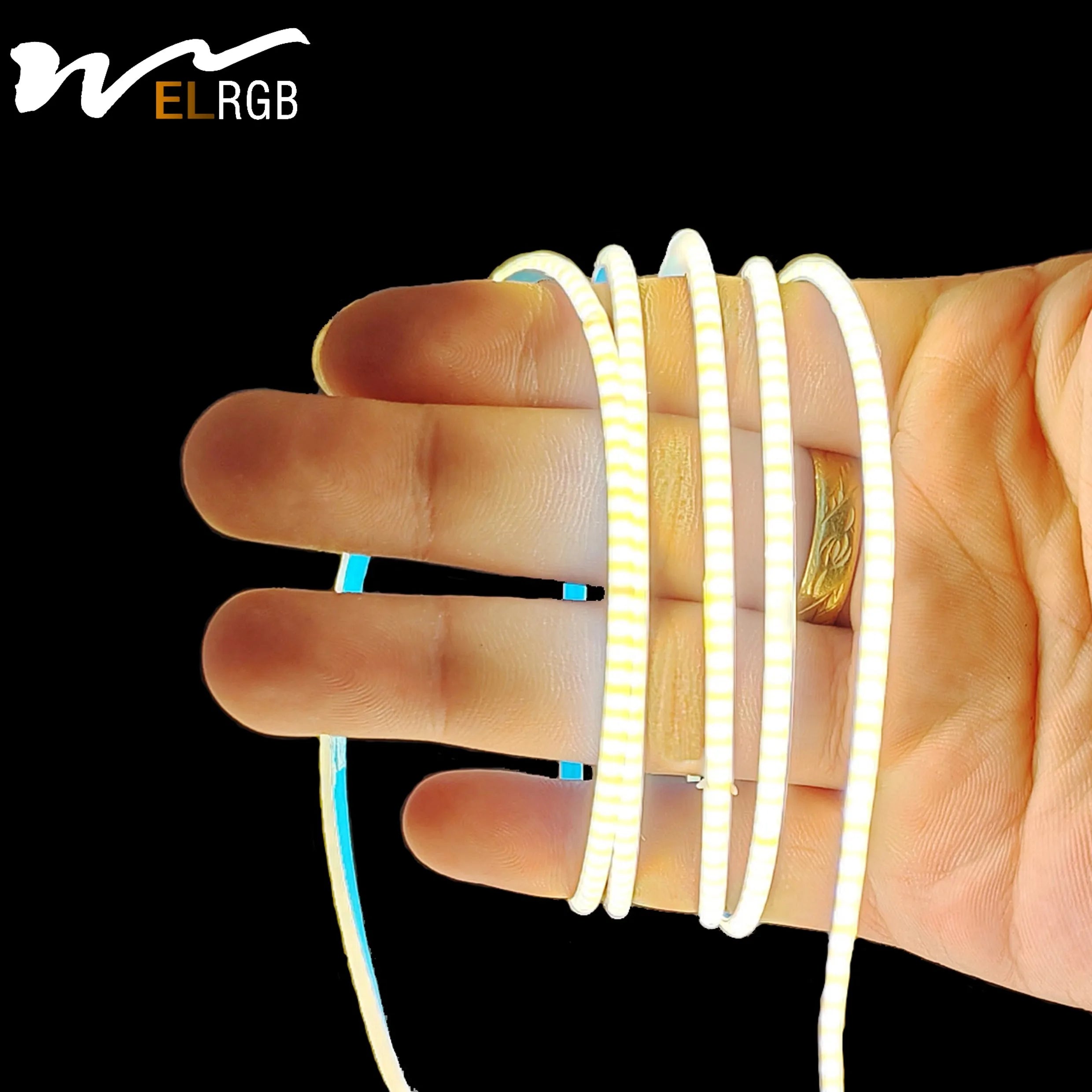 2023 Factory Custom 2.8mm Wide  IP65 Waterproof DC12V 24V Digital Smart  RGB COB LED Strips Light for Car Home Hotel Decoration