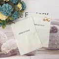 Custom Logo Printed Envelope Cotton Jewelry Pouch Envelope Bracelet Necklace Ring Packaging Bag