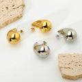 Lightweight Hollow Stainless Steel Waterdrop 16K Gold Plated Stud Earrings Trendy Tear-Dop Style Unisex for Anniversary