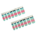 New Ombre 3D Nail Wraps Glitter Nail Polish Stickers Gel Nail Wrap