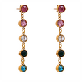 JINYOU 1960 Light Colorful Cubic Zirconia Long Stainless Steel Drop Dangle Earrings Women Delicate Fashion Jewelry Party 2025