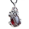 Wholesale Men Women Garnet Pendants S925 Silver Plated Pixiu Pendant Necklace