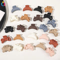 Small Matte Plastic Hair Claw with Butterfly Bow Tie Shape Daily Use Hair Clip