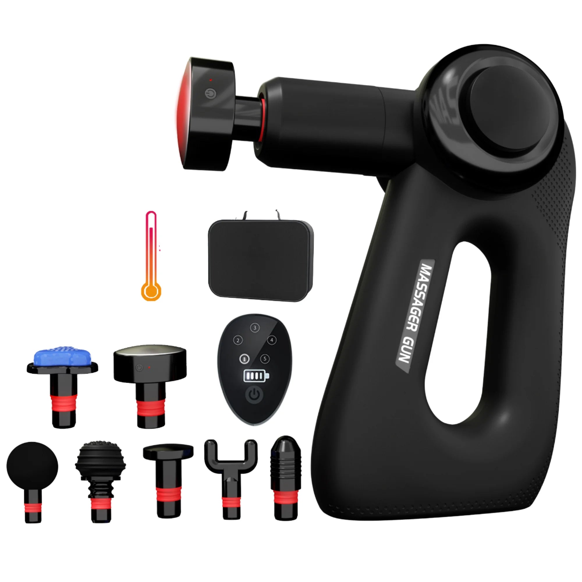 Professional Cordless Muscle Fascial Massage Gun Deep Tissue Sport Booster with Vibration and Percussion Features