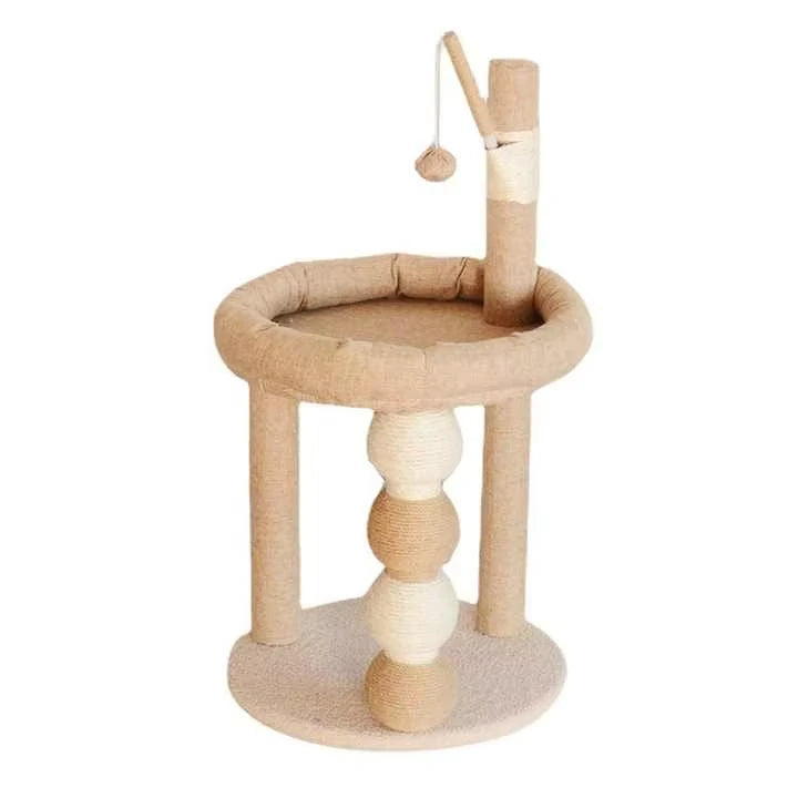 Pet Cat Toy Climbing Frame Scratcher Posts Cat Funny Stick Balls Durable Sisal Scratching Board Pet Supplies Grab Column