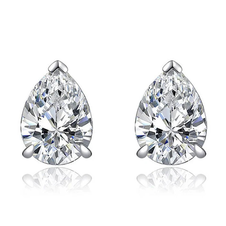 SGARIT Jewelry 1CT D Color 14K Real Gold Pear Cut Moissanite Stud Earrings Wholesale Designer Earrings for Women