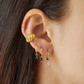 Accessories Jewelry Luxury Turkish Jewelry Designer Earrings Popular Brands Green Gemstone Earrings Hoop