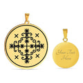 HLSS060 Amulette De Papa Legba Voodoo Loa Veve Charm Vodoun Lwa Talisman Amulet Stainless Steel Laser Marking Pendant Necklace