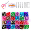 Hot Sale 24 Grids Glass Cracked Beads Set Glass Beads Kit for Jewelry Making