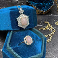 Hot Popular Luxury 925 Sterling Silver Jewelry Set Thailand New Design Natural Opal Gold for Parties Engagements Anniversaries