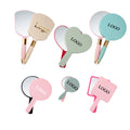 Free Logo Makeup Mirror Custom Logo Private Label Hand Pocket Mirror Wholesale ABS Plastic Hand Makeup Mirror