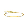 Custom Name Stainless Steel Arc Light Surface 18K Gold Plated Classic Style Charm Bracelet Gift for Women and Men