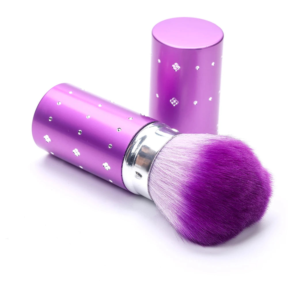 Nylon Nail Dust and Polish Brush Pedicure Tool with Metal Handle for Nail Gel Cleaning