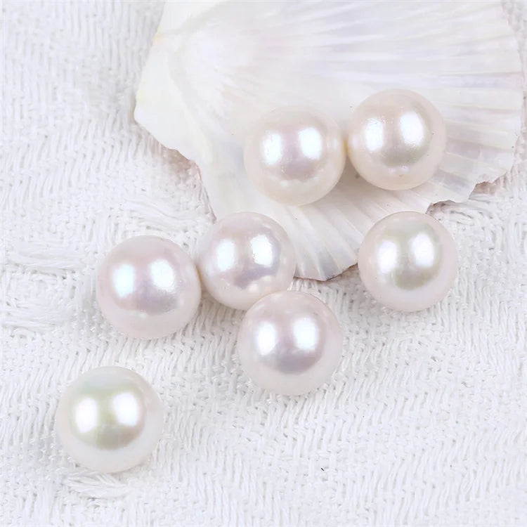 14mm White Loose Round Edison Freshwater Pearl Jewelry