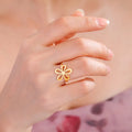 G2677 Wholesale Alliance Anillos Stainless Steel Wedding Engagement Bohemian Hollow Flower Ring for Women Fashion Jewelry Rings