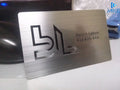 Brushed Silver Cutout Cards Metal