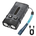 Multi-Mode Flashlight with Red-Blue Warning Light 14 RGB Colors 4000Min Runtime Tactical Clip for Outdoor