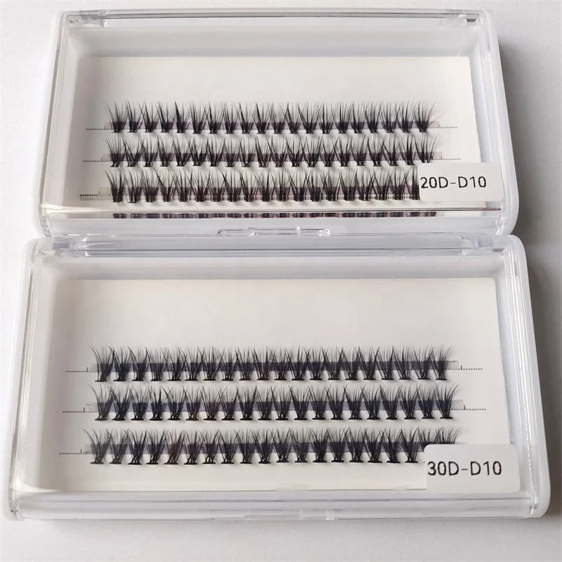 Sunland New Hot Handmade Synthetic Hair Self Grafting Lashes Extensions 10p 20p 30p 40p Premade Fan Diy
