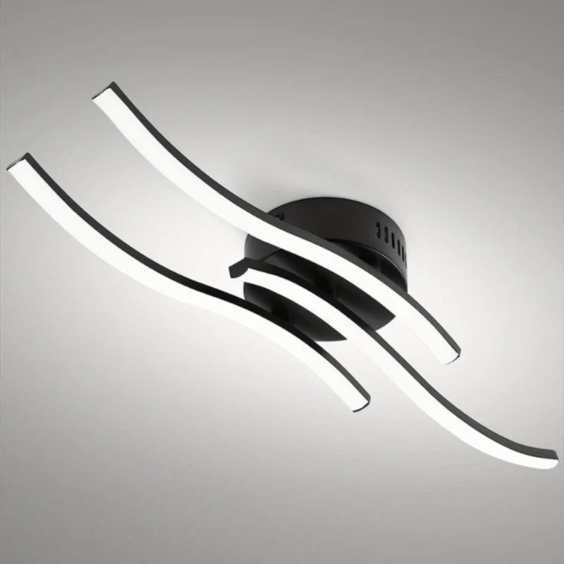Modern Design White Light Bedroom Cloakroom LED Ceiling Lamp Wave Dining Room Corridor Aisle Aluminum Ceiling Light