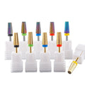 High Quality Beauty Tungsten Steel Nail Cuticle  Art Drill Bit Diamond  Cuticle Clean Custom Logo Box Nail Drill Bits