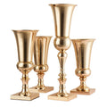 Dropshipping 2024 Hot Selling Gold Props European Electroplated Iron Vase for Wedding Flower Arrangement Ramadan Graduation Main