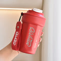 16oz 450ml Octagonal Diamond Shaped Coffee Mug316 Stainless Steel Double Wall Vacuum Thermos Cuptravel Tumbler with Rope
