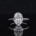 Classic Design Hand-made Solitaire Style 14k Solid Gold 8*11mm Oval Moissanite Stone Ring