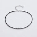 DIFEIYA Popular 925 Sterling Silver Round Zircon  Black 18k Gold Plated Tennis Bracelet