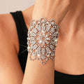 2025 New Arrival Women's Diamond Bridal Flower Patterned Bracelet  Super Sparkling Multiple Luxury Crystal White Bracelets Women