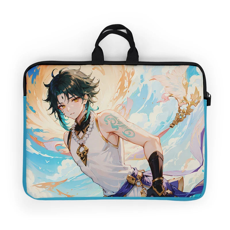 Custom Design Genshin Impact Laptop Shoulder Bag Multifunctional Laptop Protective Sleeve for Notebooks