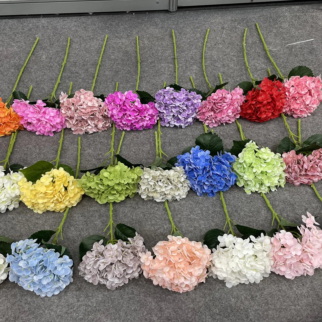 Single Stem Real Touch Latex Artificial Hydrangea for Home Decoration