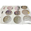 Custom 3D logo Silver Embossed Logo Stickers Gold/Silver Foil Metallic Metal Silver Embossed Sticker Labels