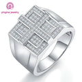 Pass Diamond Test Mossanite Diamond Ring 925 Sterling Silver Iced Out White D VVS1 Round Cut Hip Hop Man Ring Moissanite Jewelry
