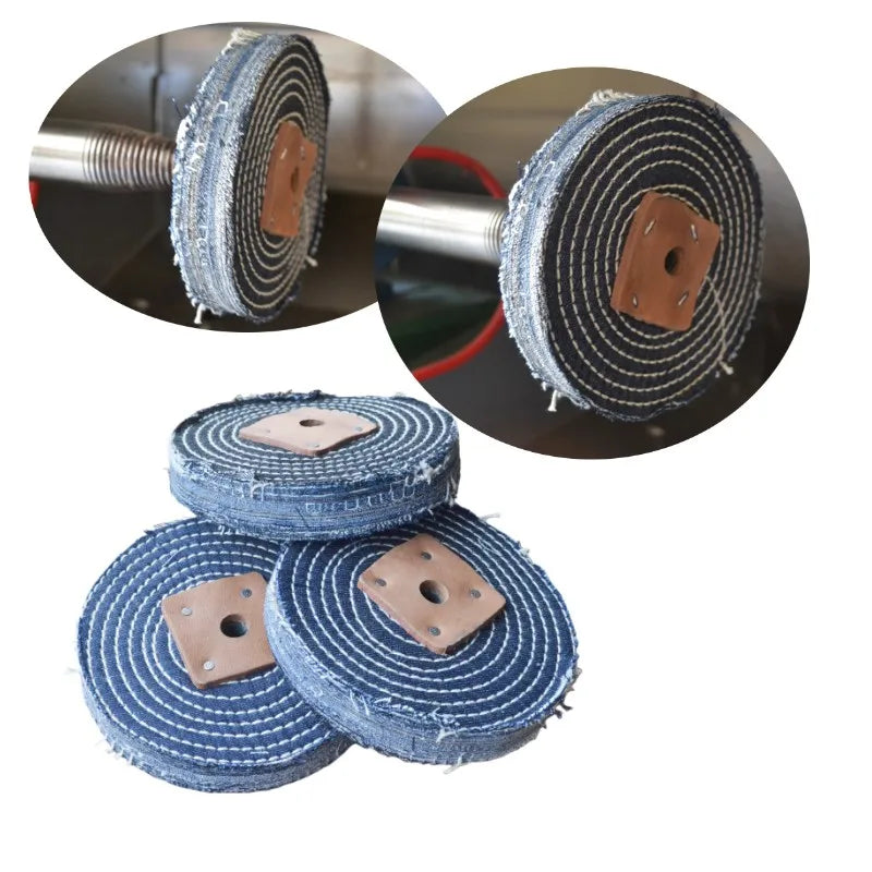 Customizable OEM Support 6 Inch Denim Wheel Medium Hardness 25mm Thickness for Cleaning and Polishing-Abrasive Tools