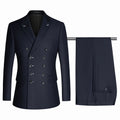 Explosive Suit Light Luxury Style Stripe Crown Embroidery Jewelry Set Men's Casual Slim Suit Suit