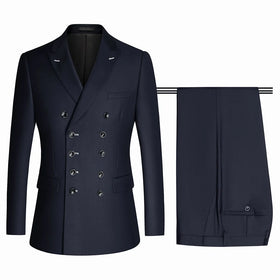 Explosive Suit Light Luxury Style Stripe Crown Embroidery Jewelry Set Men's Casual Slim Suit Suit