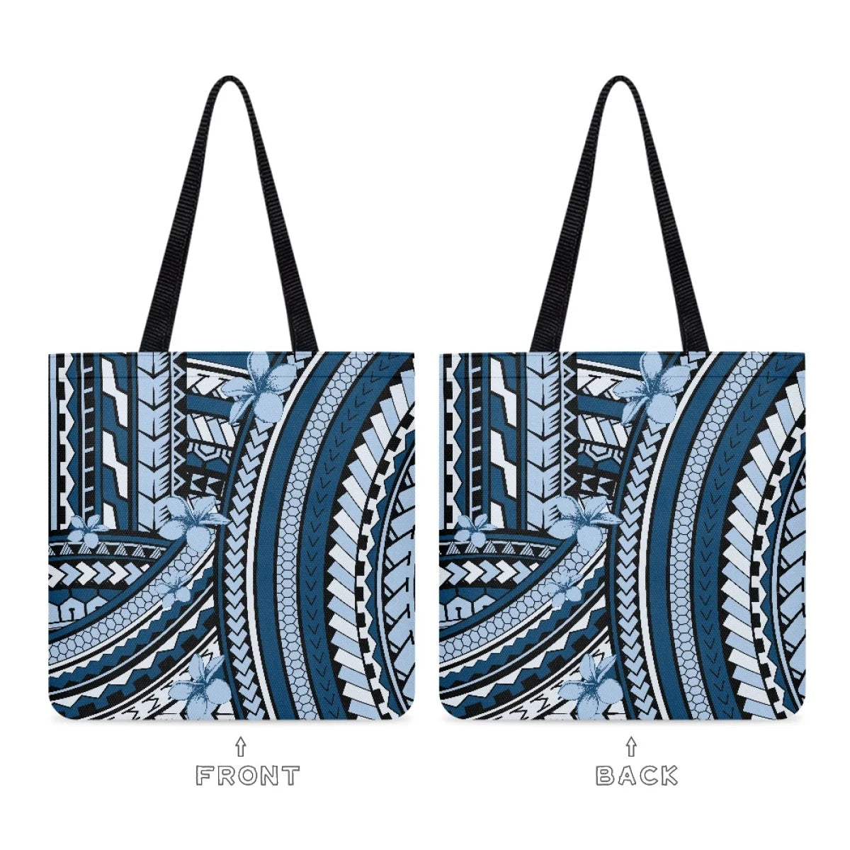 Wholesale Grocery Bags Reusable Foldable for Shopping Hawaiian Pattern Polynesian Tote Bag With Custom Logo Promotion Canvas Bag