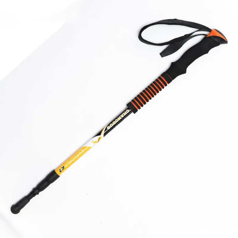 2025 Outdoor Ultralight Folding Walking Sticks Lightweight Aluminum 7075 Foldable Trekking Poles for Hiking Walking