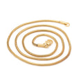 In Stock 18k Gold Plated 2mm Soft Round Snake for Necklace Latest Designs Jewelry Mens Women Stainless Steel Snake Chain