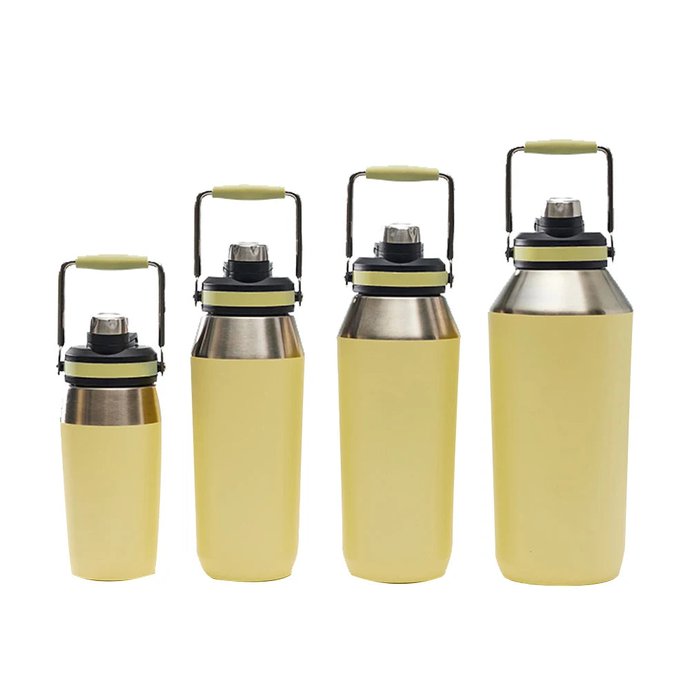 Wholesale Double Outdoor Coffee Water Bottle Vacuum Flask Stainless Steel with Handle