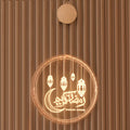 Party Supplies Eid LED Decorative Hanging Lights EidMubarak Muslim Ramadan 3D Window Atmosphere Decorative Hanging Lights