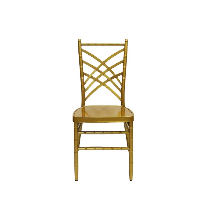 Party Chairs for Decor Weddings Luxury Chairs for Wedding Reception Banquet Chairs Stackable Wedding Metal Modern Steel Frame