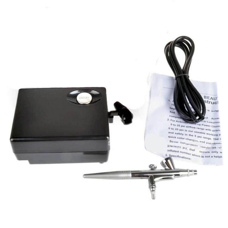 Food air Brush with Compressor Kit Paint Gun Airbrush Beauty Cake Decorating Tanning Temporary Tattoo Kits Machine for Nail Art